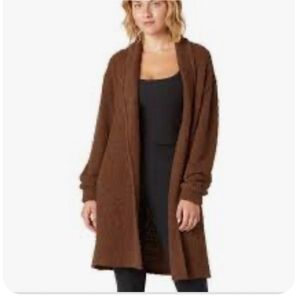 Beyond yoga cloud cardigan in walnut